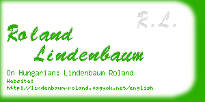 roland lindenbaum business card